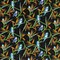 Jet - Black Leaves,Novelty,Tropical & Botanical Upholstery Fabric 54 Inches"